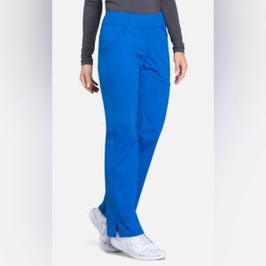 NWT Women's Rib Knit Waist Cargo Scrub Pant Size Small Royal Blue